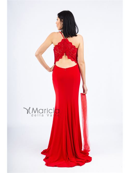 Abito lungo con pizzo MARICLA ELEGANCE | JC34346ROSSO